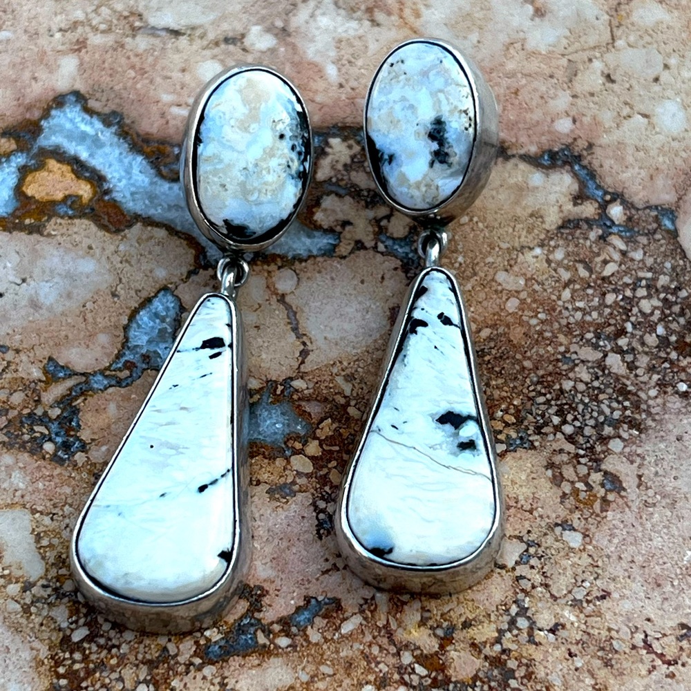 Federico Jimenez Earrings White Buffalo Turquoise